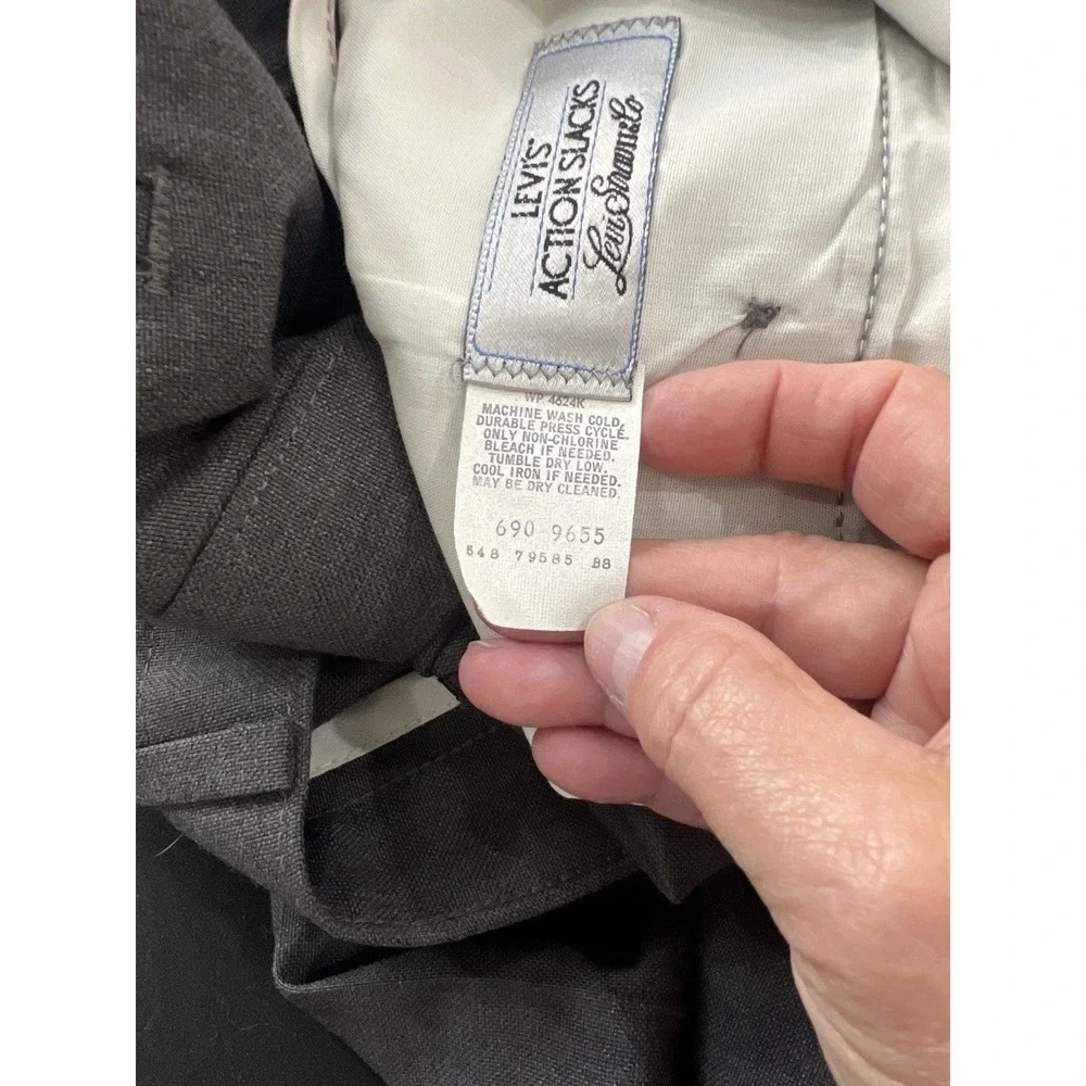 Levi's Action Slacks Vintage Grey Trousers Mens 38x31 Gorpcore Minimalist Pants